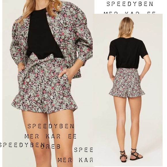 Cinq à Sept Penny Floral Shorts Size 4 - Picture 4 of 13